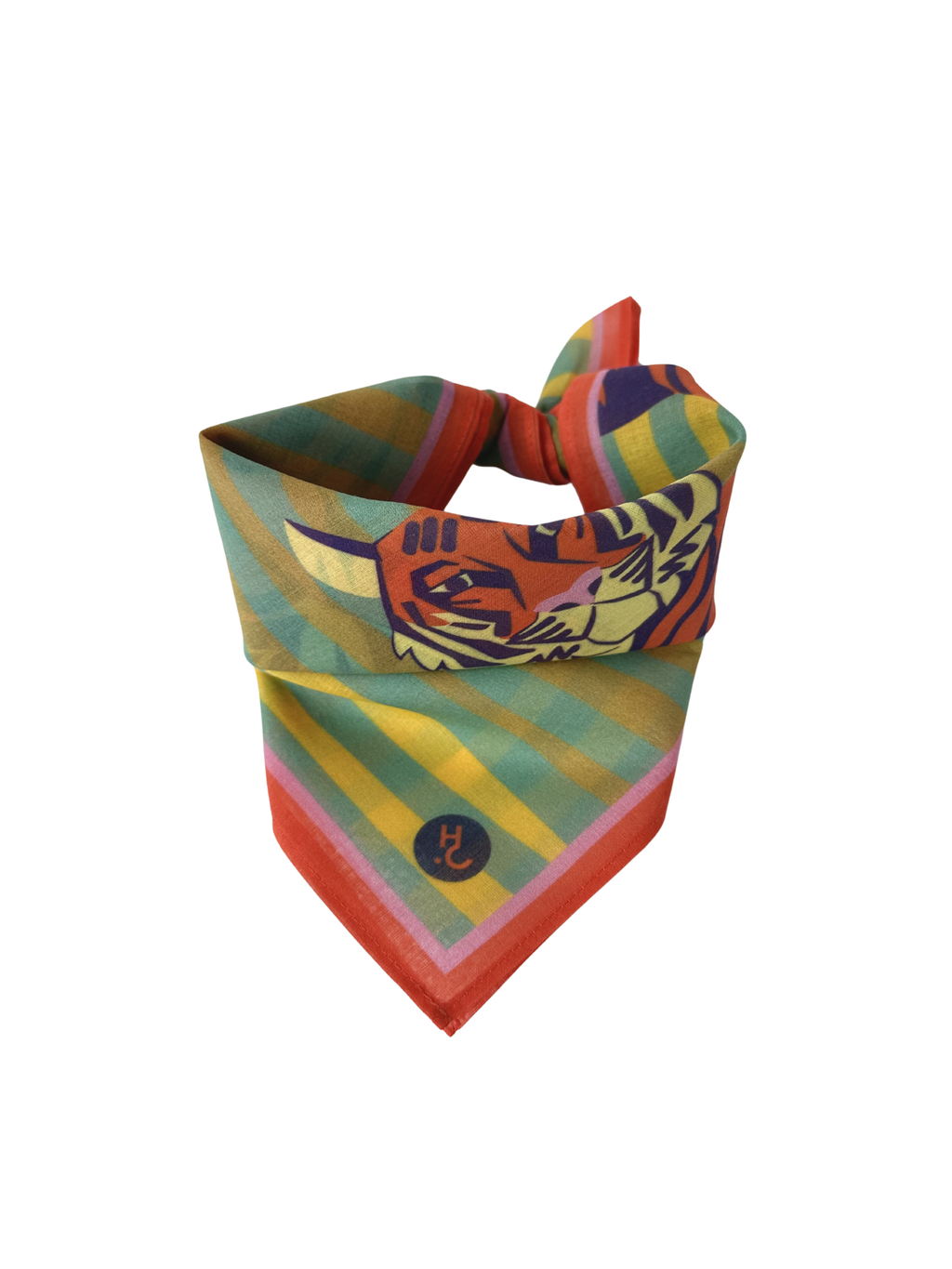 Kids Bandana - Tiger Pact. green/yellow