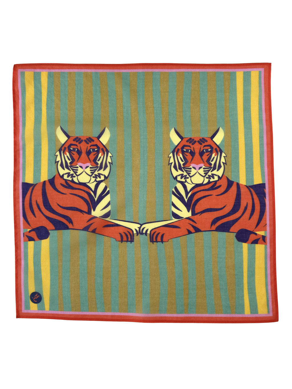 Kids Bandana - Tiger Pact. green/yellow